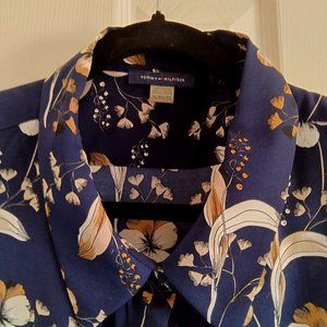 Xl Tommy Hilfiger Navy Floral Sleeveless Top